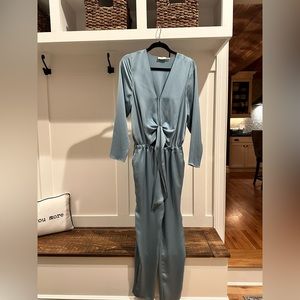 Ramy Brook Alex satin charmeuse jumpsuit